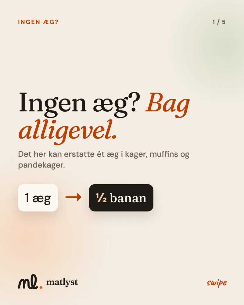 Ingen æg? Bag alligevel. Det her kan erstatte ét æg i kager, muffins og pandekager.