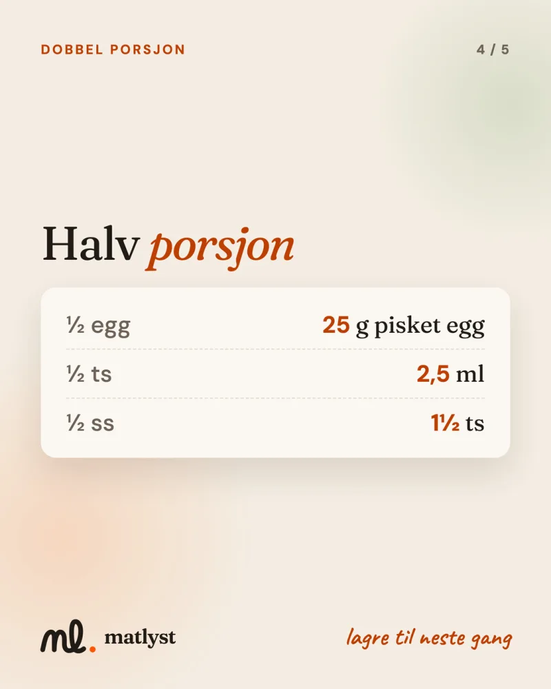 Halv porsjon