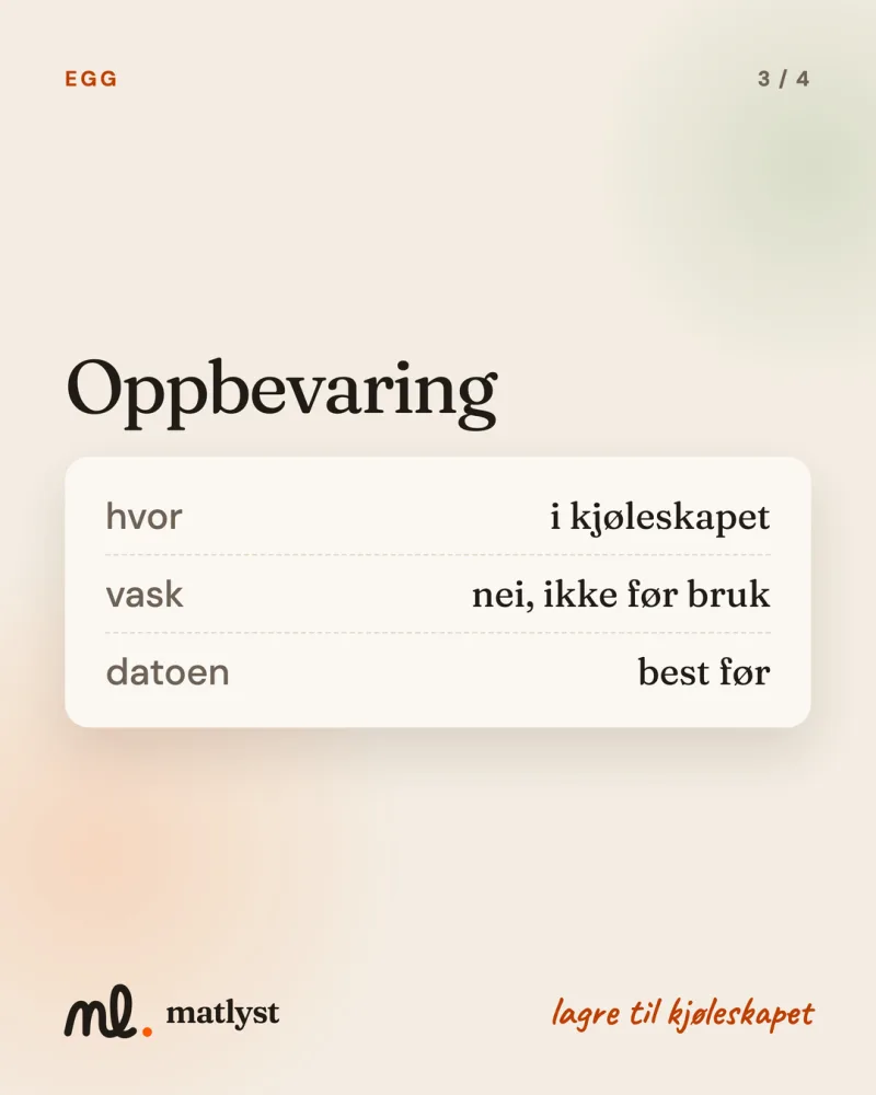 Oppbevaring