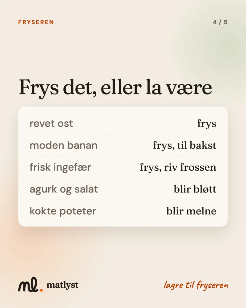 Frys det, eller la være