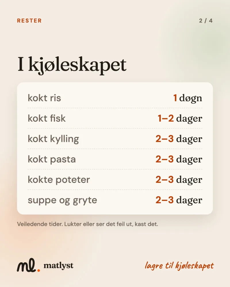 I kjøleskapet
