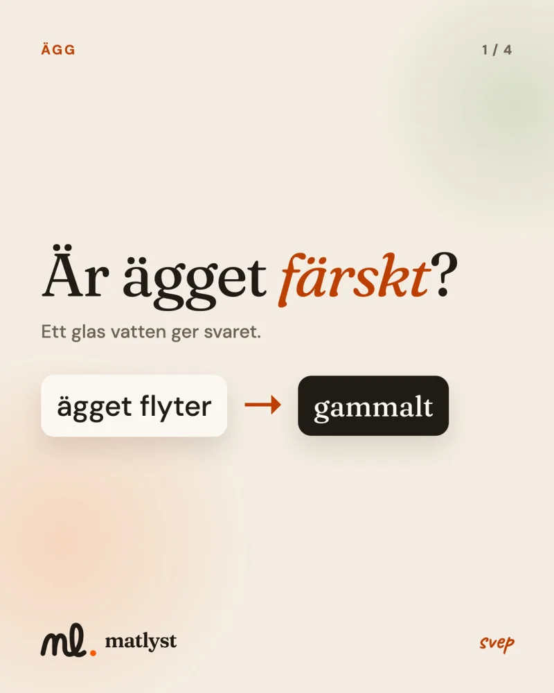 Är ägget färskt? Ett glas vatten ger svaret.